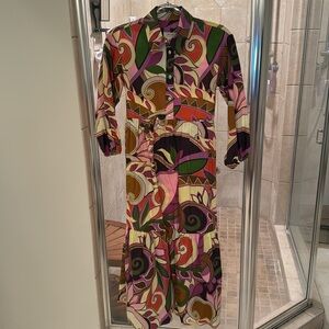 ANTHROPOLOGIE  The Bettina Tiered Shirt Dress by Maeve